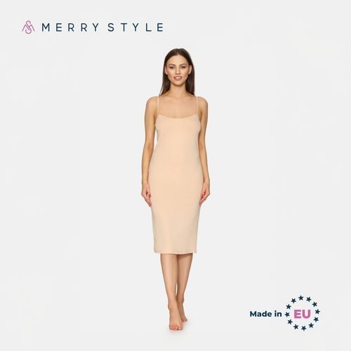 Halka pod sukienkę długa koszula nocna sukienka MS10-402 Beżowy XL na Arena.pl