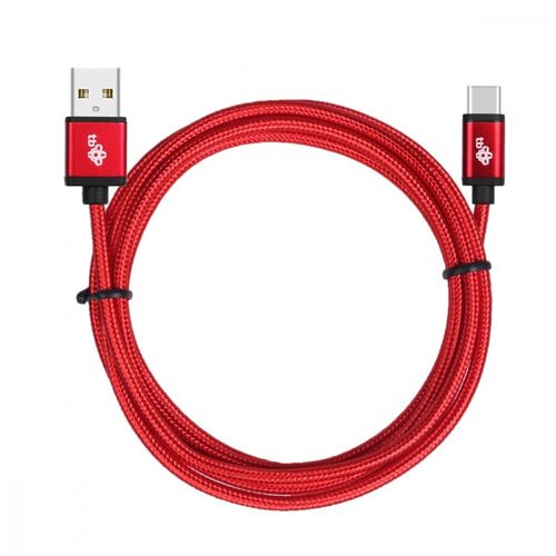 TB Kabel USB-USB C 1.5m czerwony sznurek na Arena.pl