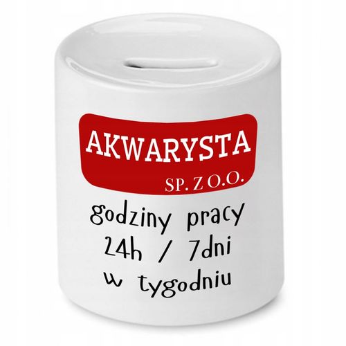 Dla Akwarysty Skarbonka Akwarysta Sp Z.o.o Z Nadrukiem Ze Zdjęciem na Arena.pl