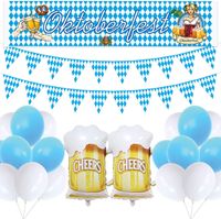 Zestaw Dekoracji na Oktoberfest  52 Balony Baner i 10m Flag