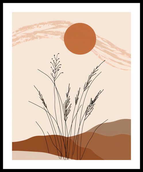 Plakat 40x50cm Złote Źdźbła zdjęcie 3