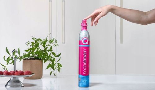 Różowy cylinder SodaStream z gazem CO2 Quick Connect Nabój SodaStream 60L na Arena.pl