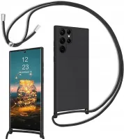 Etui Obudowa do Samsung Galaxy S22 z Łańcuszkiem Ochronne Czarny