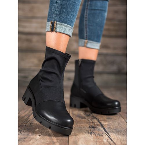 Czarne Botki Na Platformie r.36 na Arena.pl