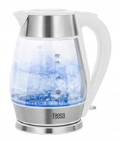 Czajnik Elektryczny Szklany Biały 1,7L LED [U576