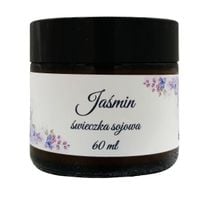 Świeczka Sojowa Jaśmin 60 ml – Ręcznie Robiona Drewniany Knot