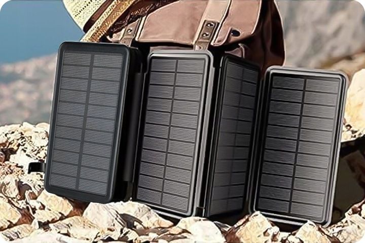 WEBSKI POWERBANK SOLARNY MOCNE 4 PANELE SOLARNE POJEMNOŚĆ 20000MAH USB-C zdjęcie 6