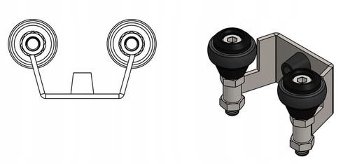 mocowanie górne uchwyt górny bram do profilu 40mm guma RAL 7016 na Arena.pl