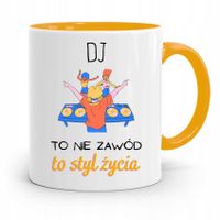 Dla Dja Muzyka Kubek Żółty Dj To Styl Życia Z Nadrukiem Ze Zdjęciem
