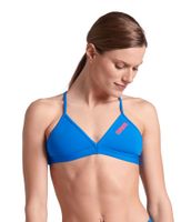 ARENA STROJE PŁYWACKIE WOMEN'S TEAM SWIM TOP TIE BACK SOLID BLUE RIVER