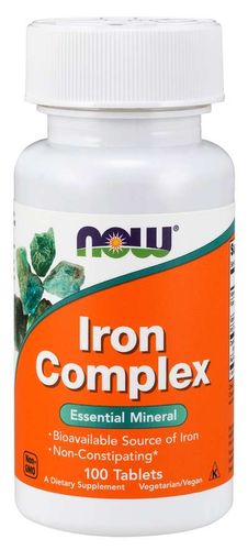 Now Foods Iron Complex Żelazo 27 mg 100 tabletek na Arena.pl