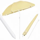 parasol ogrodowy plażowy na balkon taras łamany z falbaną 240 cm cytrynowy