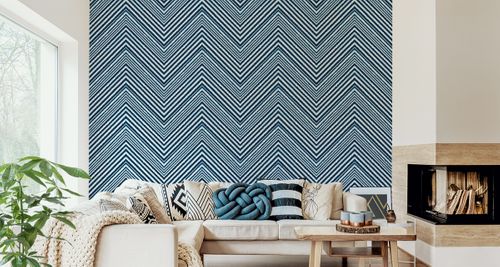 Tapeta GEOMETRYCZNA - Retro Zygzaki na Arena.pl