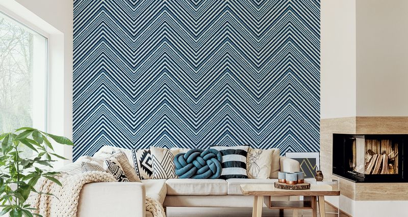 Tapeta GEOMETRYCZNA - Retro Zygzaki zdjęcie 2