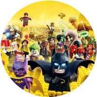 Opłatek na tort Lego Klocki Bohater Batman Superman Liga Avengers