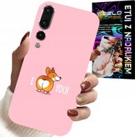 ETUI DO HUAWEI P20 PLUS - ŚMIESZNE WZORY I LOVE YOU PIESEK OBUDOWA
