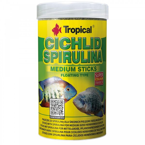 TROPICAL CICHLID SPIRULINA MEDIUM STICKS 1000ML/360G zdjęcie 1