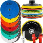 ZESTAW TARCZE DIAMENTOWE DO SZLIFOWANIA POLEROWANIA GRESU SPIEKU