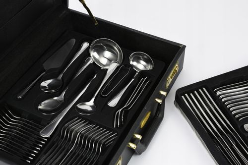 Sztućce w Walizce Ekskluzywne 72 ele na 12 Osób na Arena.pl