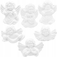 anioł płaski gips mix | A-1