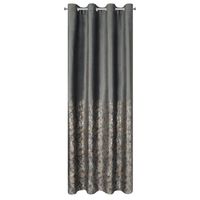 Zasłona gotowa TORI 140X250 cm grafitowy welwet przelotki – stylowy wybór