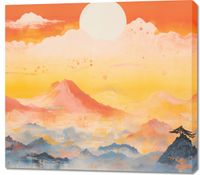 Obraz 100x90cm Świt nad Krainą Ciszych Gór