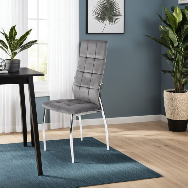 Krzesło Melani szare velvet zdjęcie 2