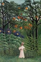 Plakat 20x30cm Woman Walking, Rousseau Vintage do Salonu