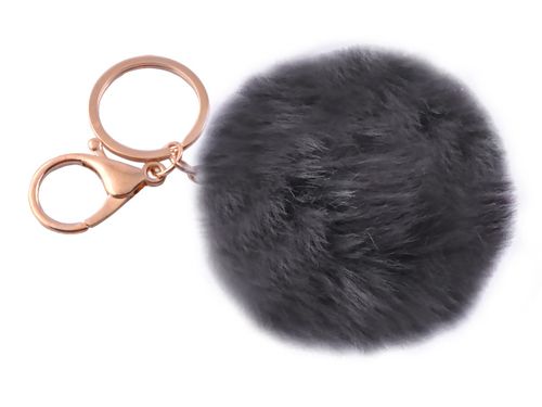 Pompon króliczy - brelok beżowy na Arena.pl
