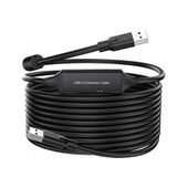 Przedłużacz USB 2.0 ekranowany 5m USB-A Spacetronik czarny kabel przewód
