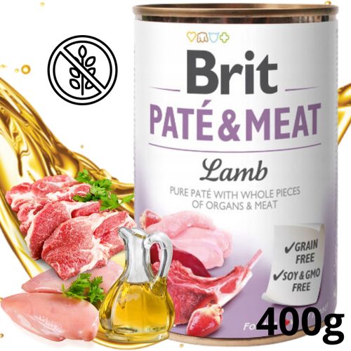 mokra karma dla psa brit pate & meat lamb 400 g z jagnięciną bezzbożowa na Arena.pl