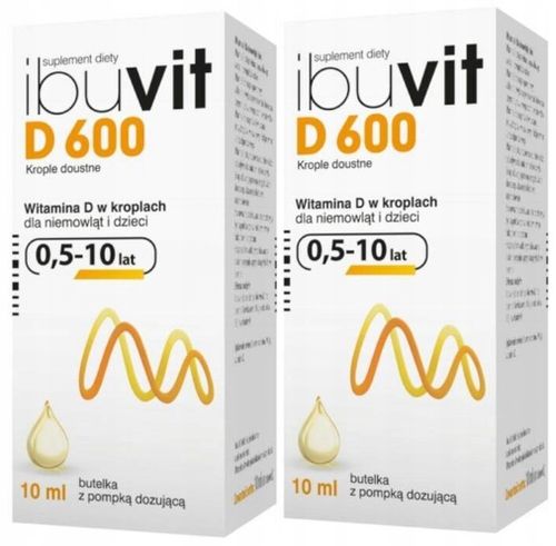 Ibuvit D 600 krople doustne witamina D dla dzieci 600 jm 2x10 ml na Arena.pl