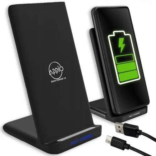 ŁADOWARKA INDUKCJA Bezprzewodowa Szybka Stacja ładująca QUICK 15W QC USB C na Arena.pl