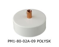 Podsufitka metalowa 1 otwór 80mm kolor biały POŁYSK + miedź