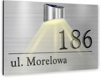 Tabliczka adresowa Tablica numer domu 40x30 lampka solarna LED RÓŻNE WZORY