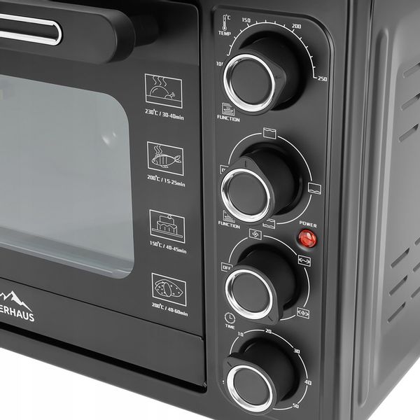 PIEKARNIK ELEKTRYCZNY 45L 2000W TERMOOBIEG ROŻNO GRILL SUSZARKA DO GRZYBÓW zdjęcie 13