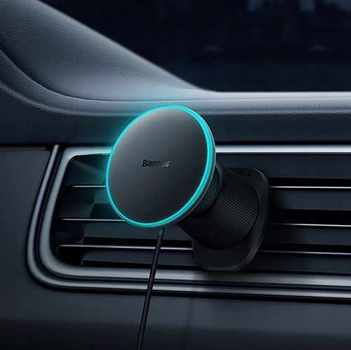 BASEUS MAGNETYCZNY UCHWYT SAMOCHODOWY Z ŁADOWARKĄ MAGSAFE DO IPHONE 15W na Arena.pl
