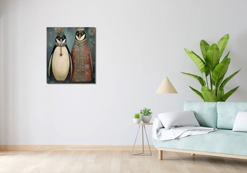 Obraz 60x70cm Królewskie Pingwiny na Arena.pl