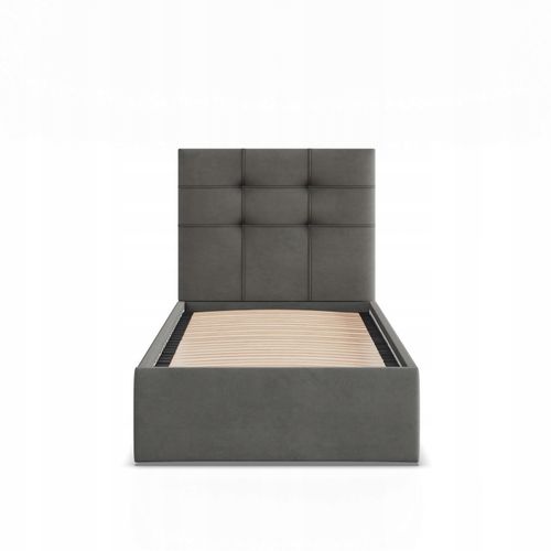 Łóżko Ramowe SORIA CIEMNY SZARY JEDNOOSOBOWE Tapicerowane Pojedyncze VELVET na Arena.pl
