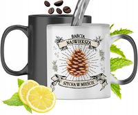 Kubek Magiczny Dla Babci Czarny Zmieniający Kolor Z Nadrukiem Ze Zdjęciem