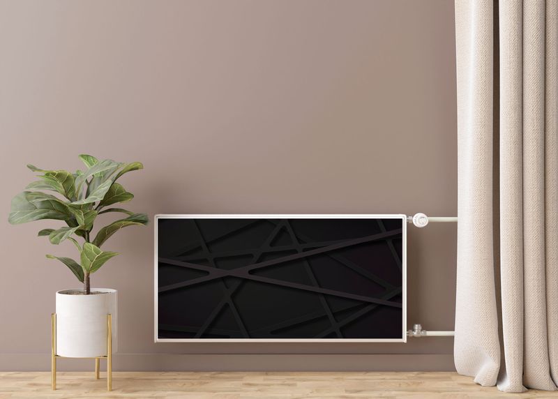 MASKOWNICA Magnetyczna Na Kaloryfer Czarna Abstrakcja 110cm x 60cm zdjęcie 7