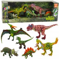 2X ZESTAW FIGUREK DINOZAURÓW 6 SZT. Z RUCHOMYMI ELEMENTAMI