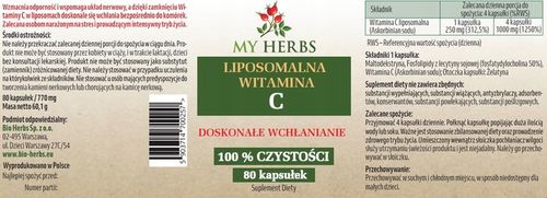 LIPOSOMALNA WITAMINA C ODPORNOŚĆ 80 kaps na Arena.pl