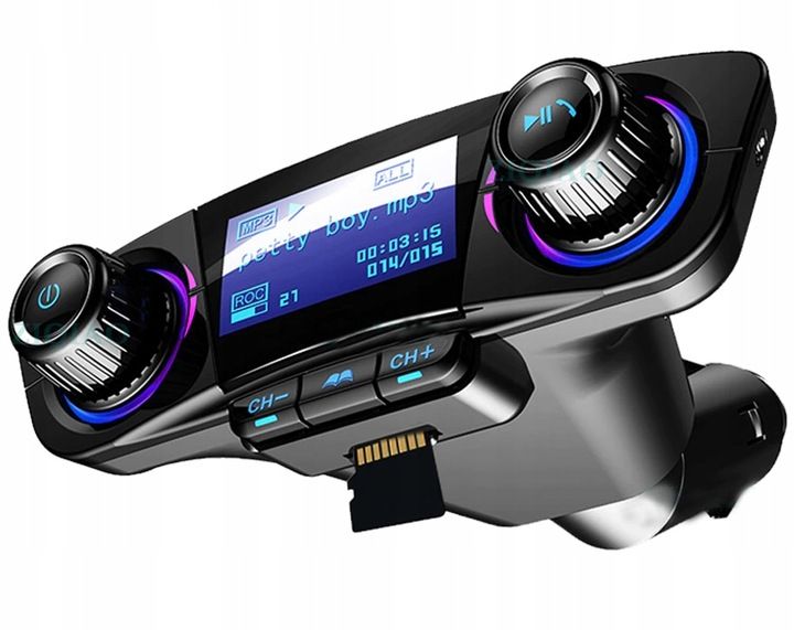 TRANSMITER FM BLUETOOTH 5.0 USB MULTIMEDIALNY 8w1 zdjęcie 3