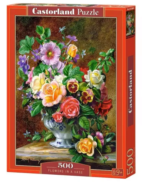 Puzzle 500 elementów. Kwiaty w wazonie zdjęcie 1