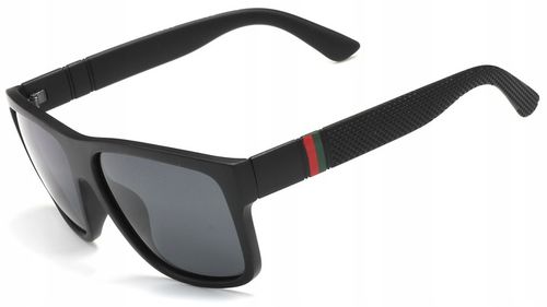 OKULARY PRZECIWSŁONECZNE MĘSKIE POLARYZACYJNE Z ETUI GRATIS DUŻE CZARNE na Arena.pl