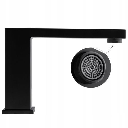 Bateria wannowa 3 otworowa stojąca czarna kran do wanny z prysznicem na Arena.pl