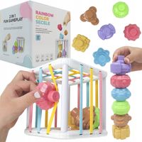 ELASTYCZNA KOSTKA SENSORYCZNA UKŁADANKA SORTER