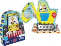 Edukacyjna UKŁADANKA Zestaw Puzzli PUZZLE Do Układania NA BUDOWIE Obrazek
