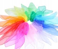 Chusty animacyjne do rytmiki, tańca, żonglowania 60x60cm zestaw 10 sztuk